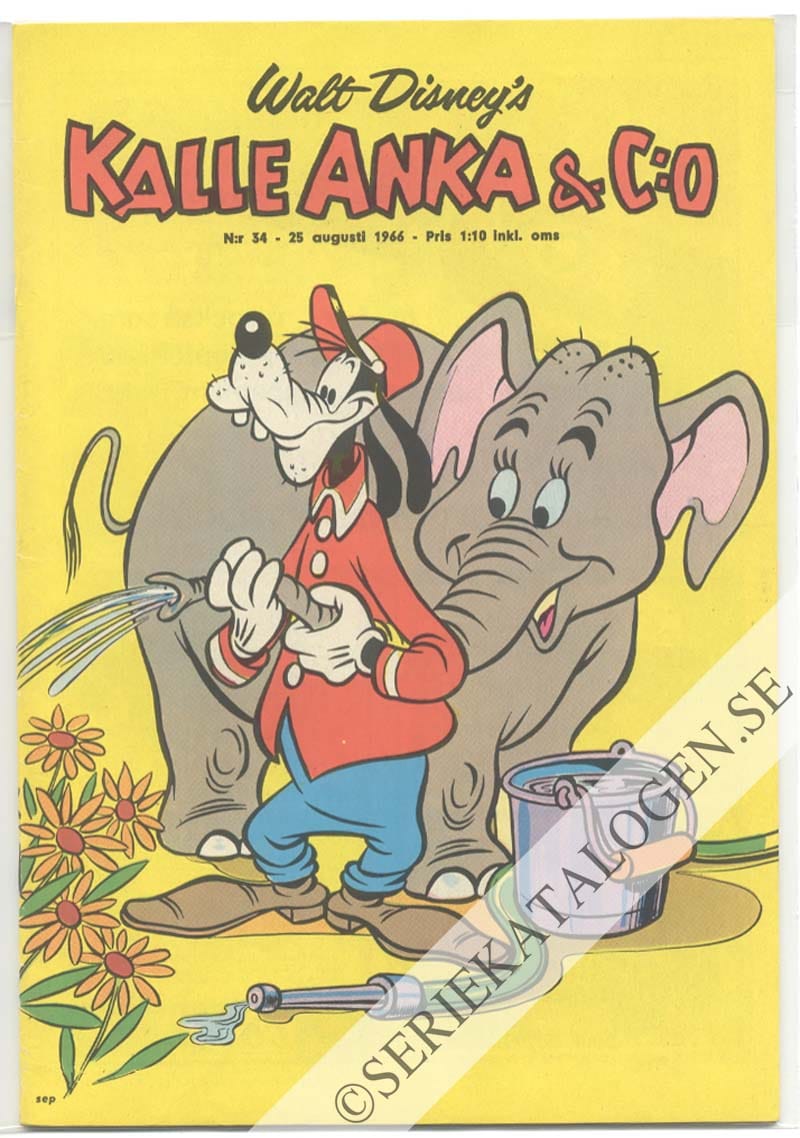 Framsida på Kalle Anka & C:o #34 (1966)