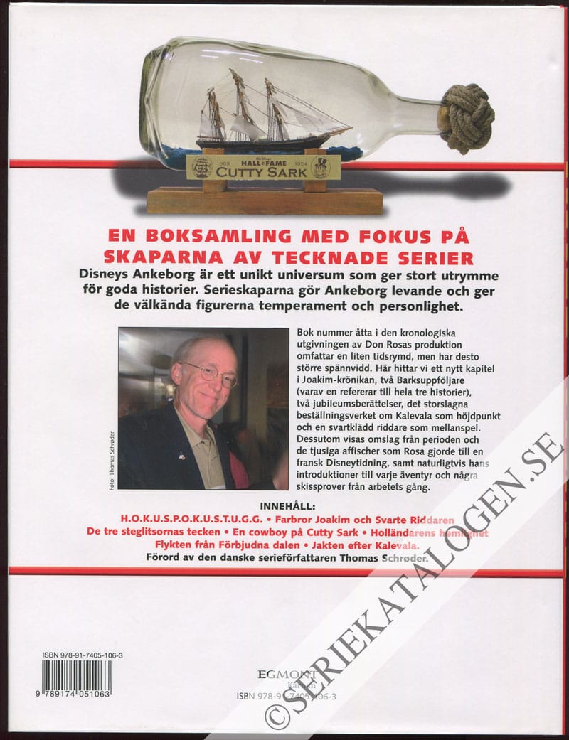 Baksida på Don Rosa - bok 8 (2009)