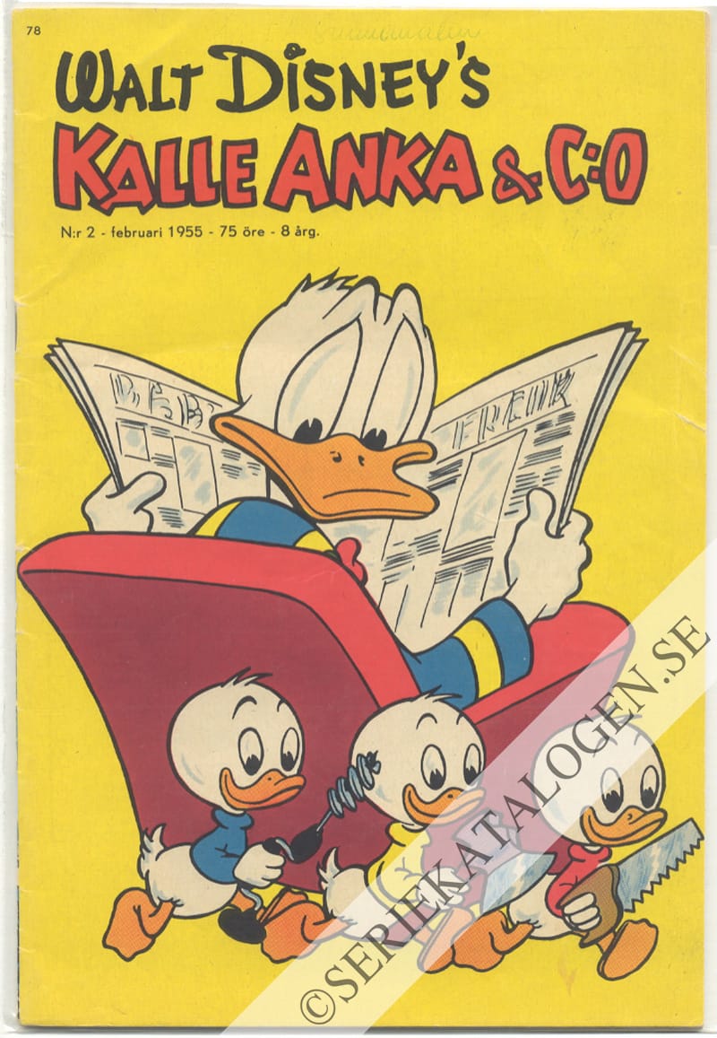 Framsida på Kalle Anka & C:o #2 (1955)