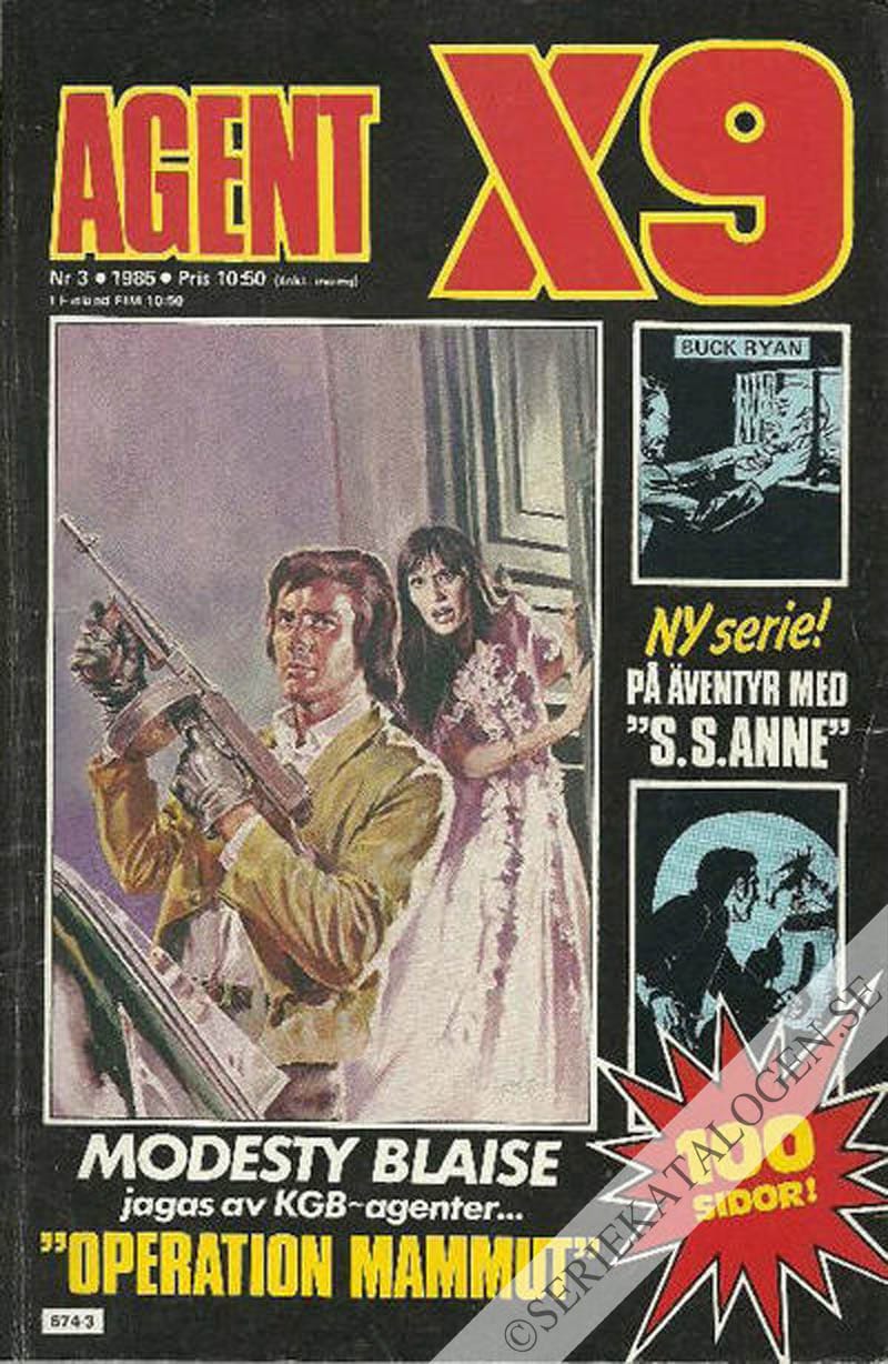 Framsida på Agent X9 #3 (1985)