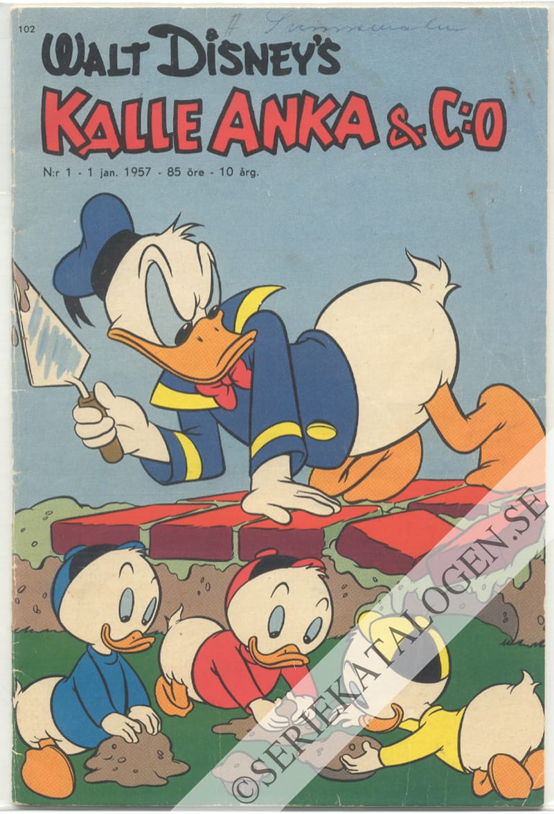 Framsida på Kalle Anka & C:o #1 (1957)