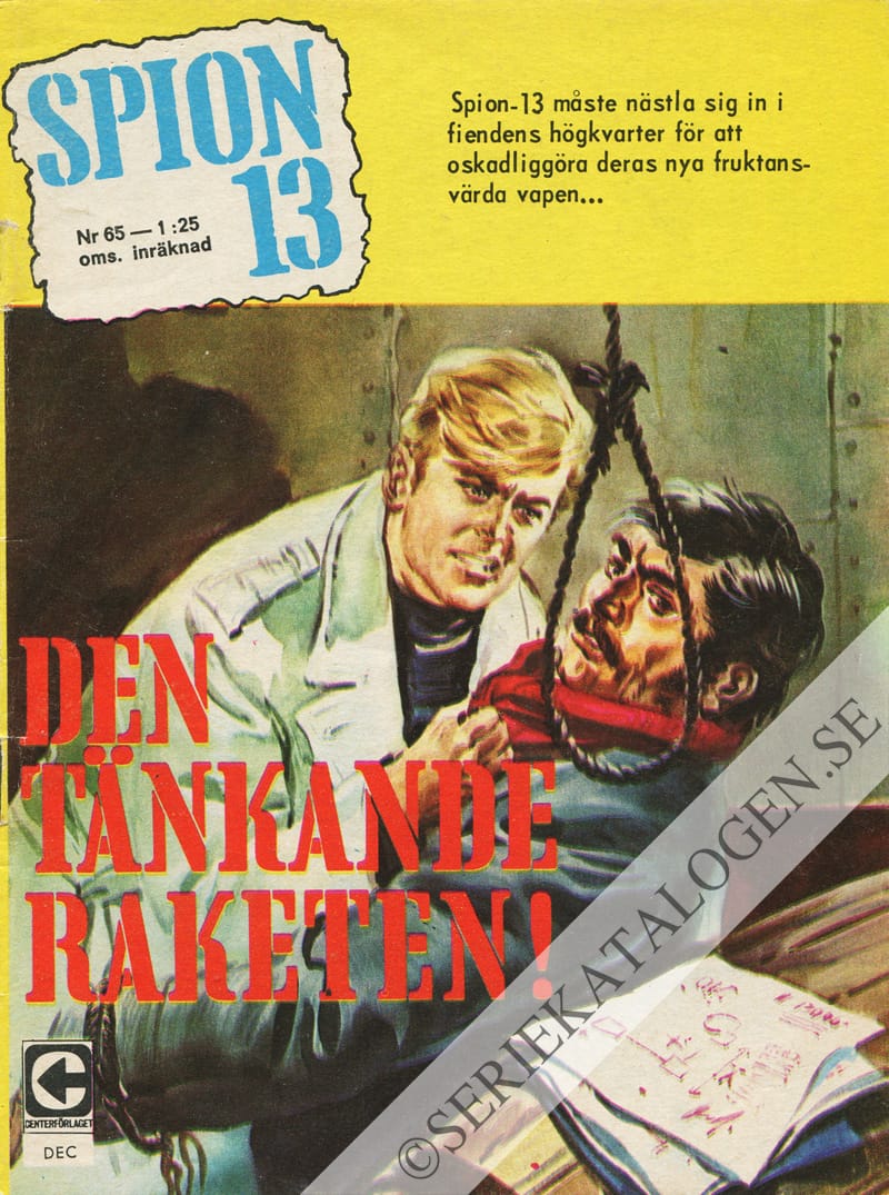 Framsida på Spion 13 #65 - Den tänkande raketen! (1967)
