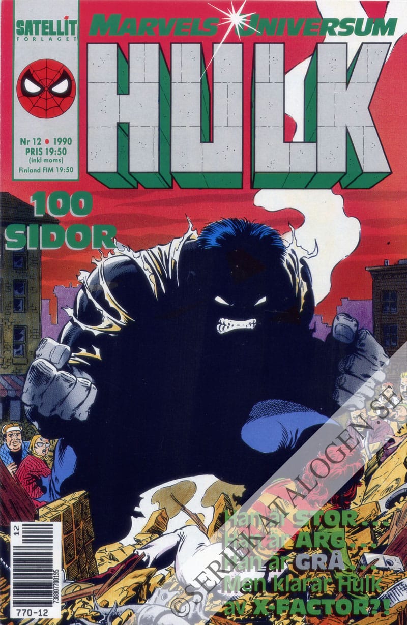 Framsida på Marvels universum Hulk (1990)