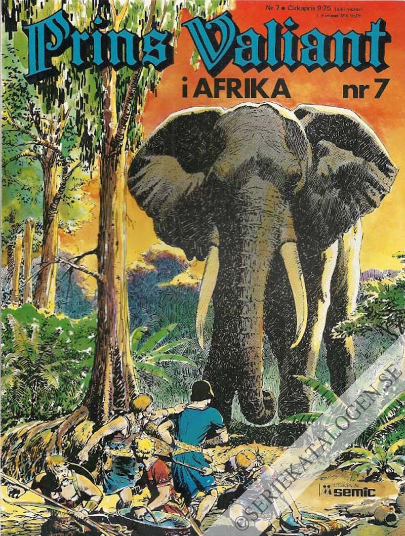 Framsida på Prins Valiant I Afrika (1976)