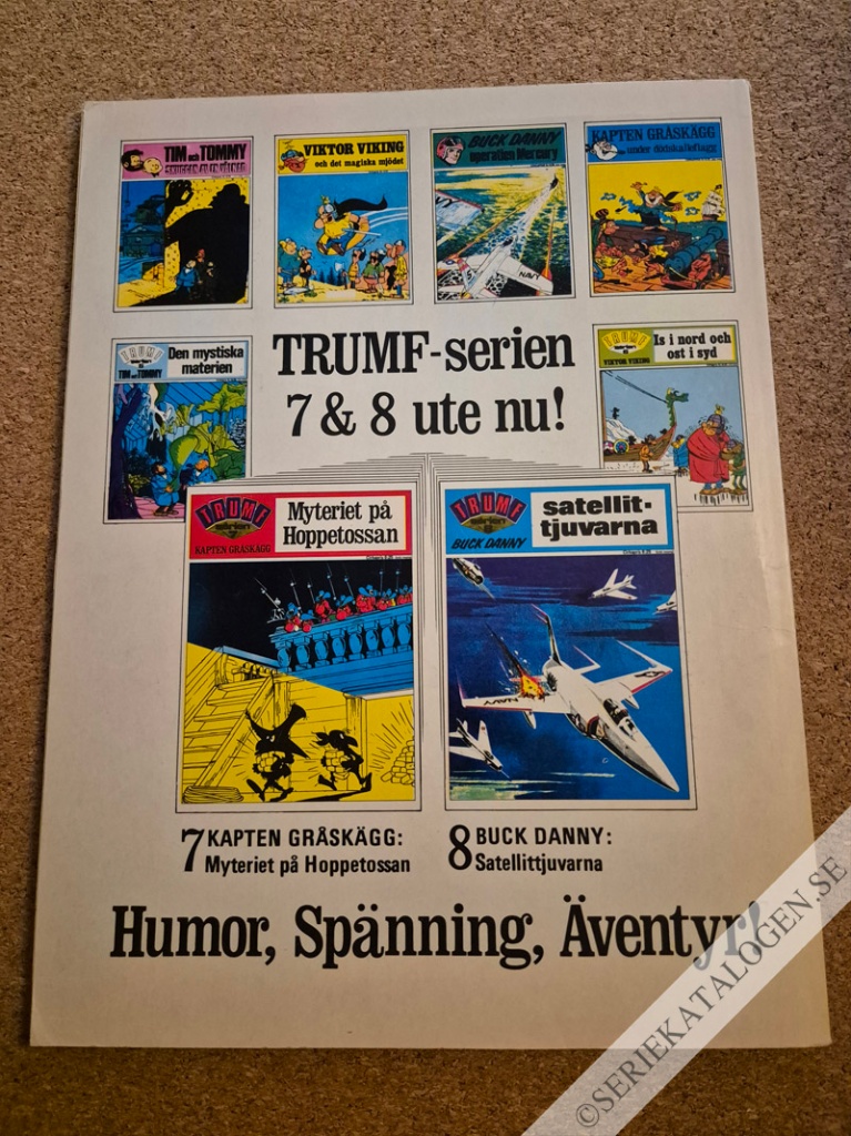 Baksida på Kapten Gråskägg - Myteriet på Hoppetossan (1972)