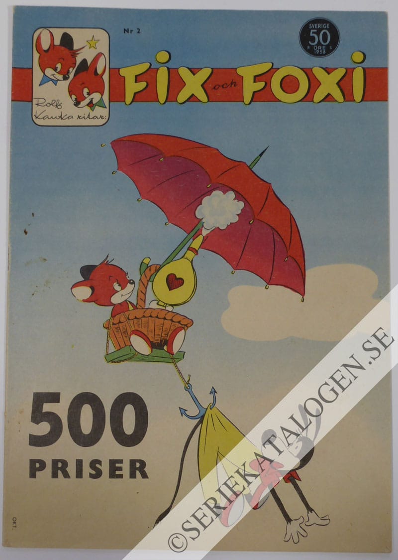 Framsida på Fix och Foxi #2 (1958)