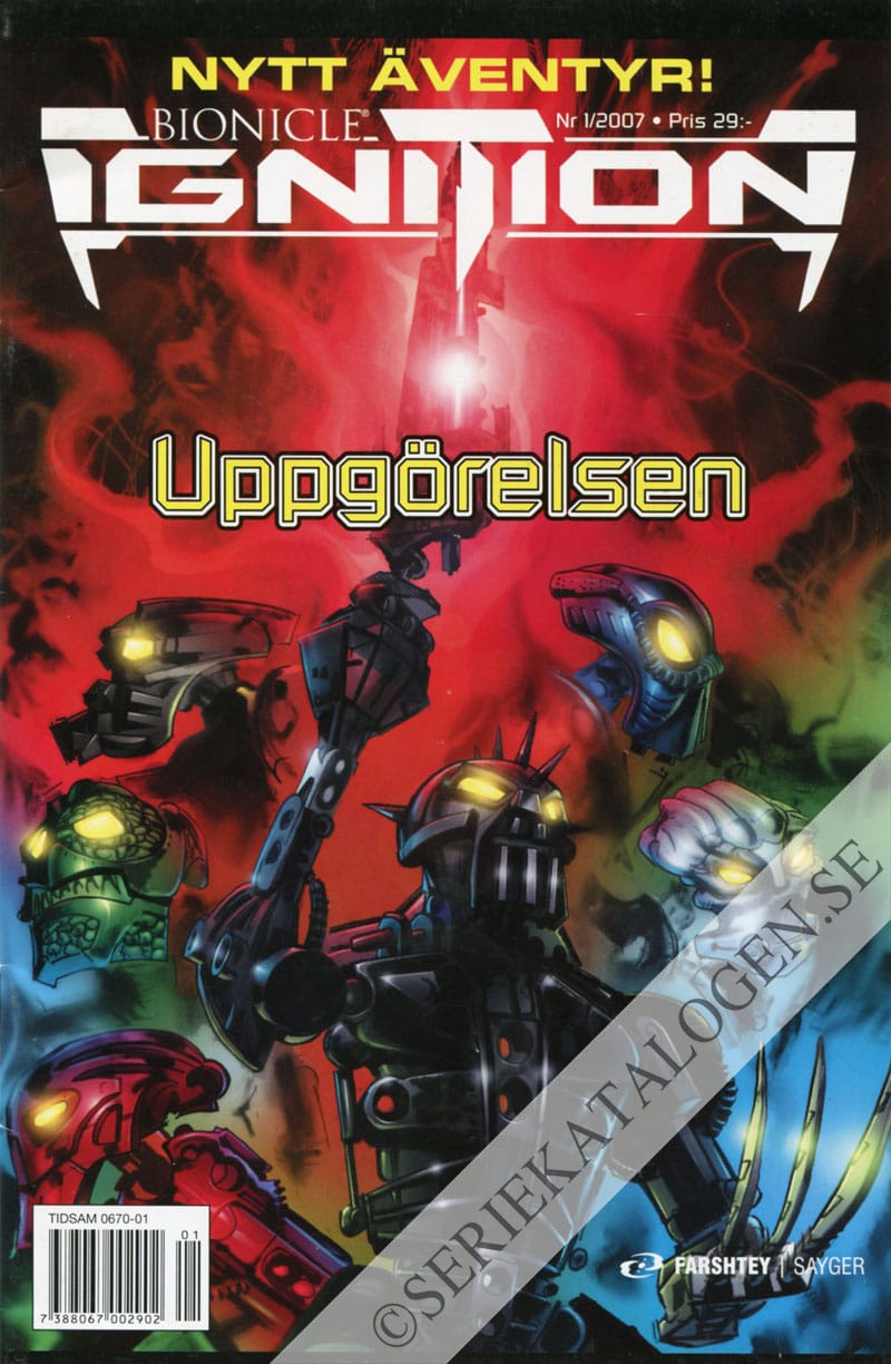 Framsida på Lego Bionicle Uppgörelsen (2007)