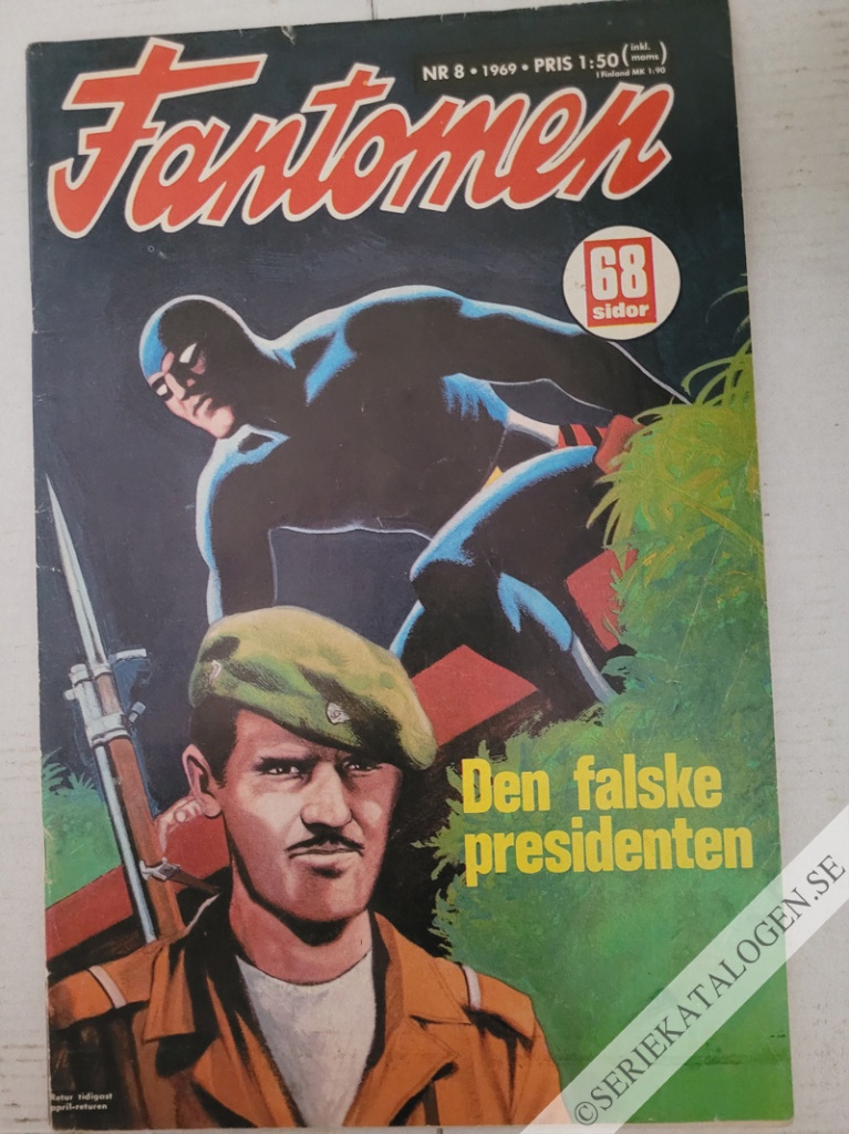 Framsida på Fantomen #8 (1969)