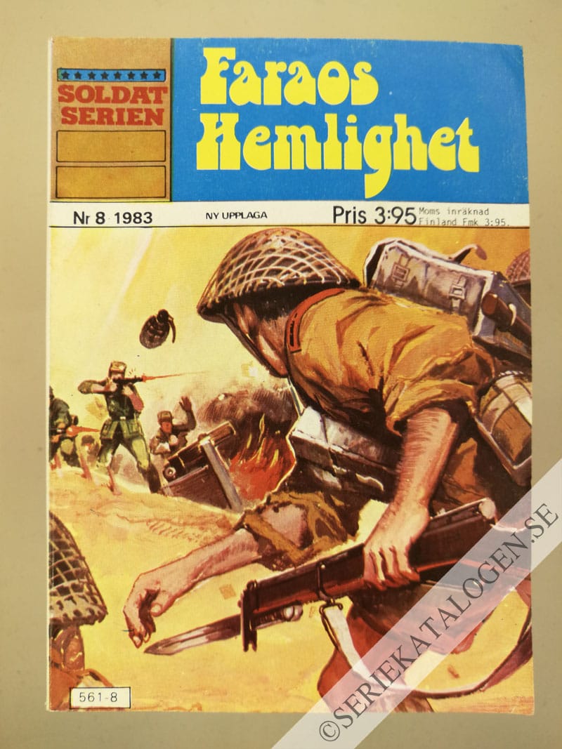 Framsida på Soldatserien #8 - Faraos hemlighet (1983)