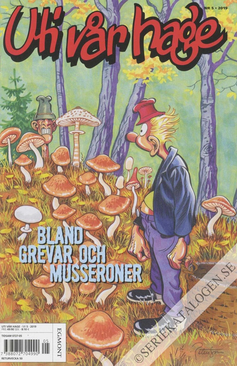 Framsida på Uti vår hage #5 - Bland grevar och musseroner (2019)