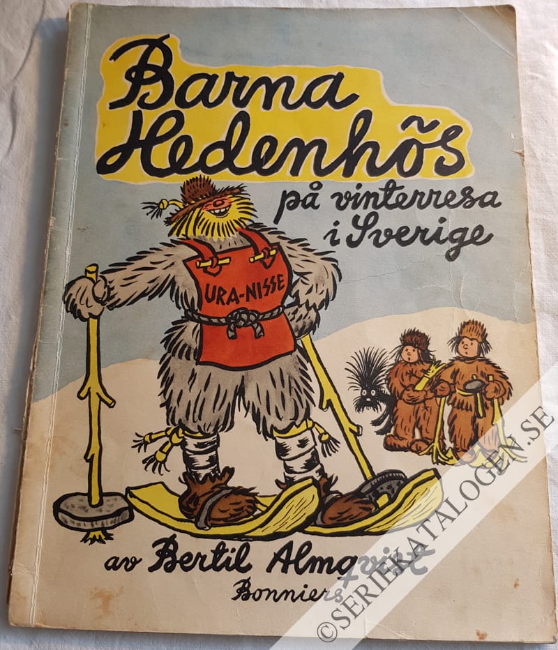 Framsida på Barna Hedenhös Barna Hedenhös på vinterresa i Sverige (1951)