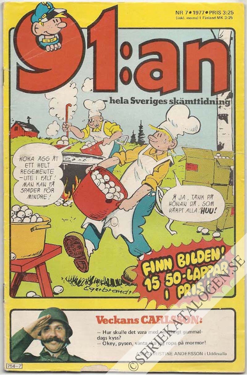 Framsida på 91:an #7 (1977)