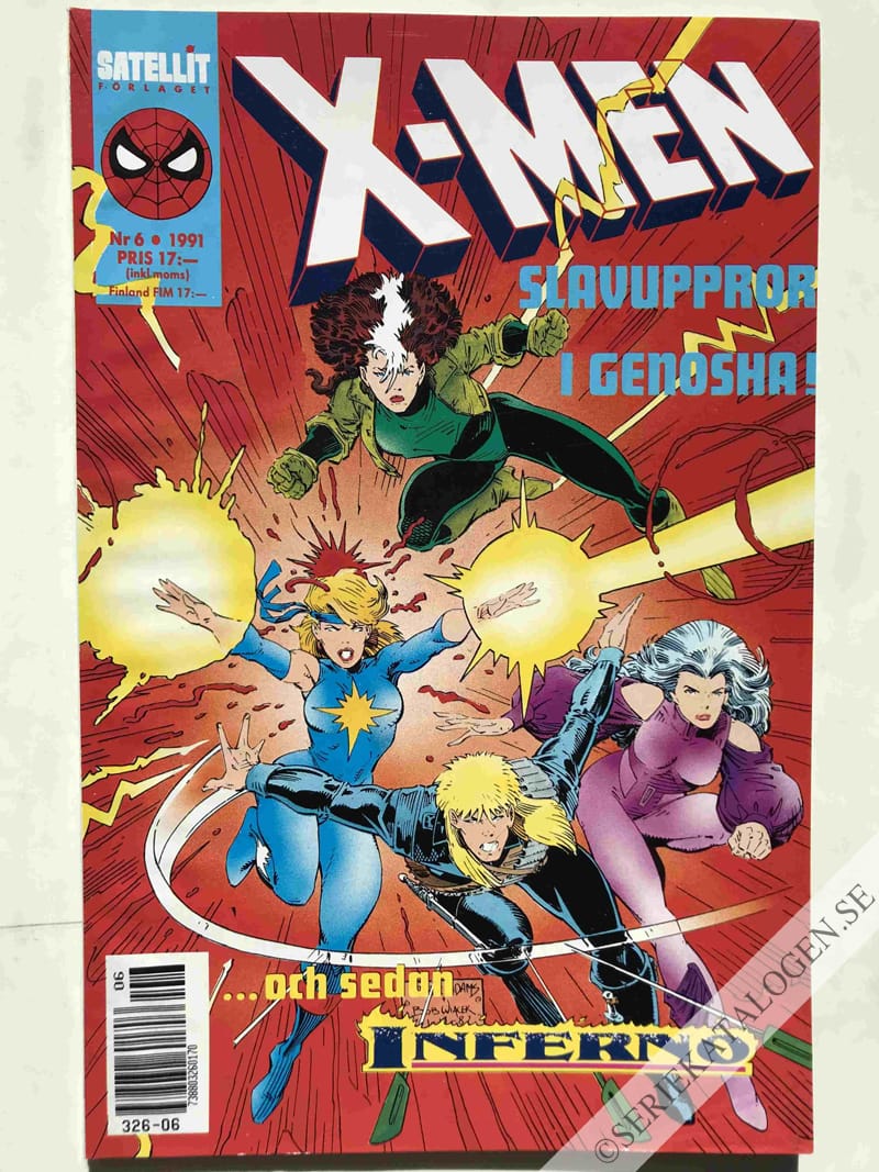 Framsida på X-Men #6 (1991)