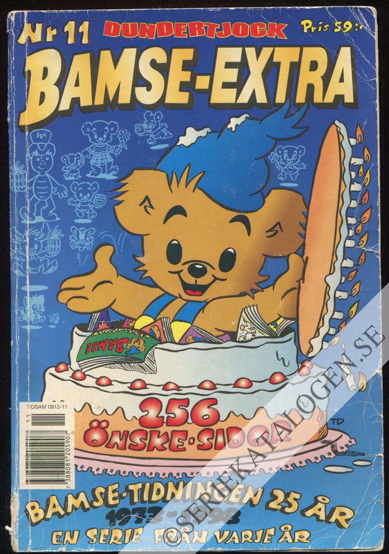 Framsida på Bamse-extra Bamse-tidningen 25 år 1973-1998 (1998)