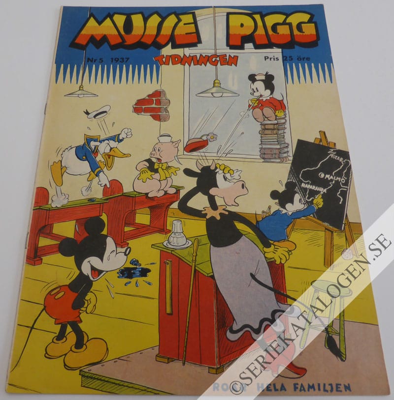 Framsida på Musse Pigg-tidningen #5 (1937)