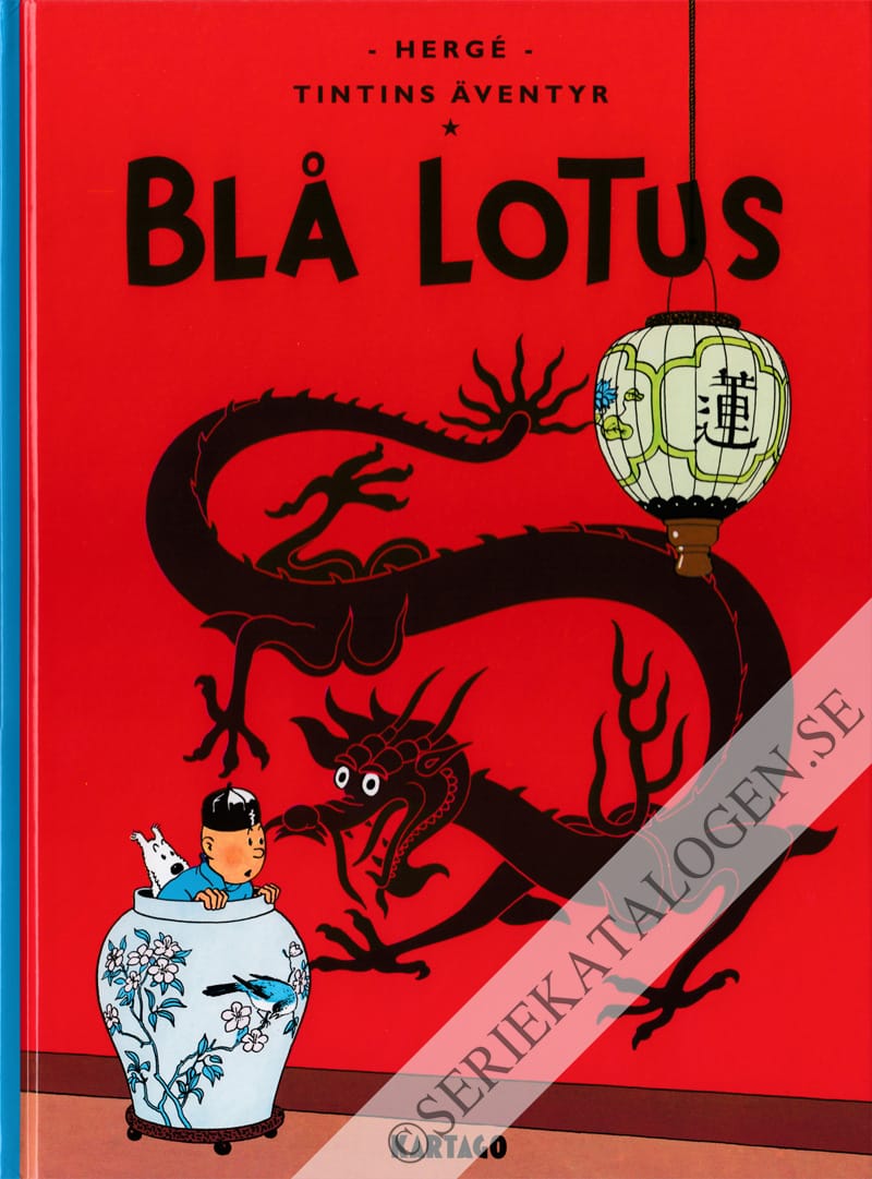 Framsida på Tintins äventyr Blå lotus (2015)
