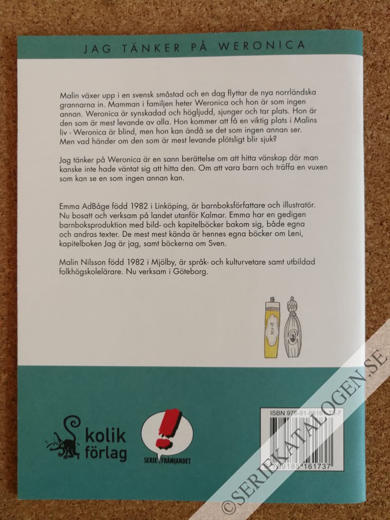 Baksida på Jag tänker på Weronica (2012)