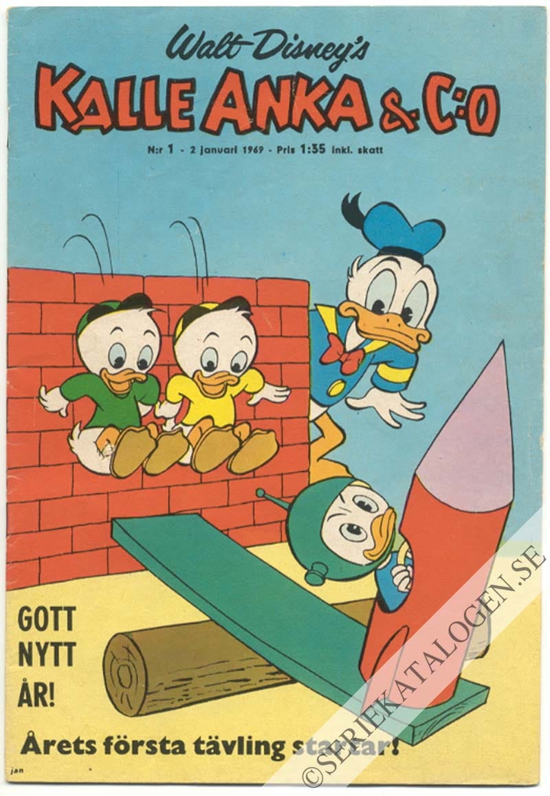 Framsida på Kalle Anka & C:o #1 (1969)