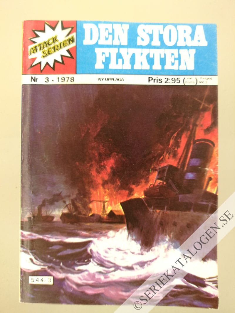 Framsida på Attackserien Den stora flykten (1978)