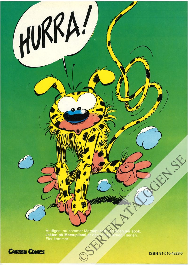 Baksida på Jakten på Marsupilami (1988)