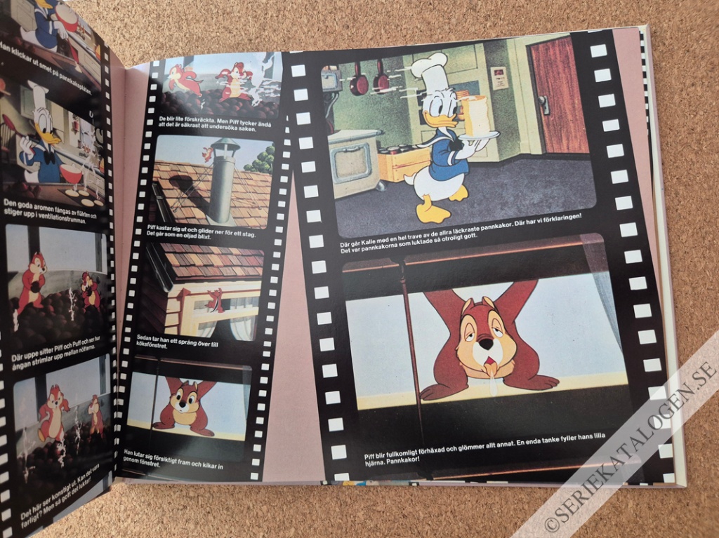Exempel på Kalle Anka och pannkakstjuvarna - Hela berättelsen, lättläst och illustrerad med mer än 175 färgbilder direkt ur filmen (1981)