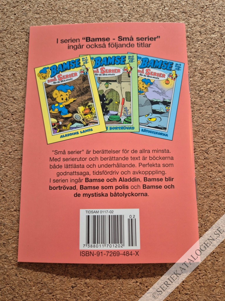Baksida på Bamse som polis (2003)
