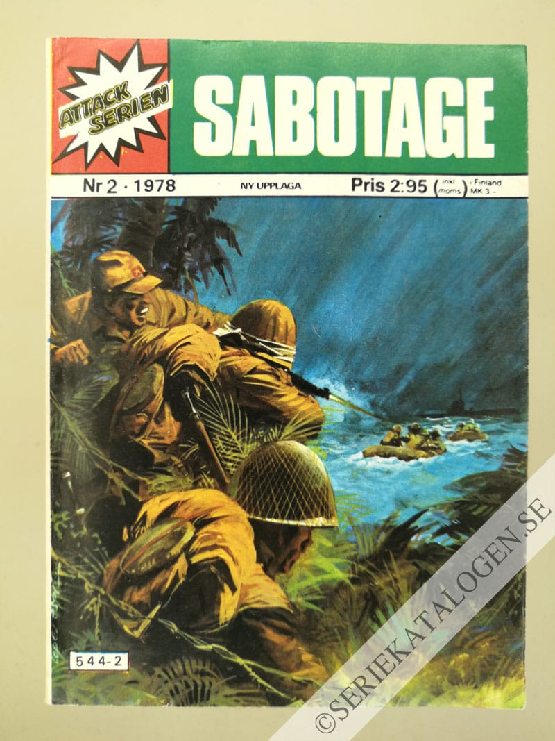 Framsida på Attackserien Sabotage (1978)