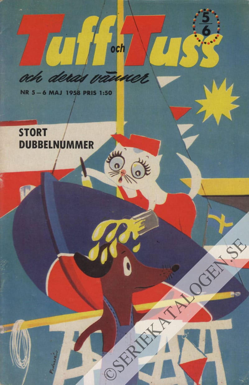 Framsida på Tuff och Tuss och deras vänner #5-6 (1958)