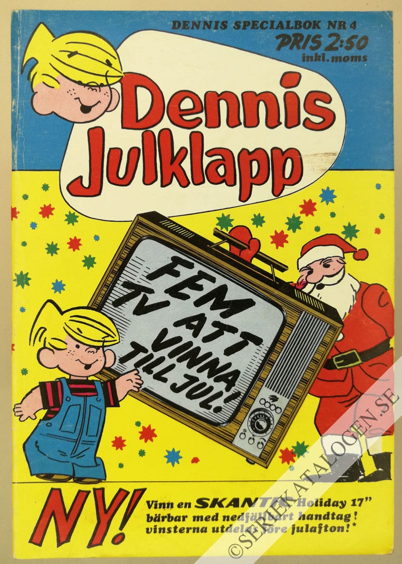 Framsida på Dennis specialbok Dennis julklapp (1969)