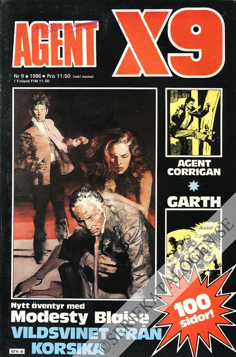 Framsida på Agent X9 #9 (1986)