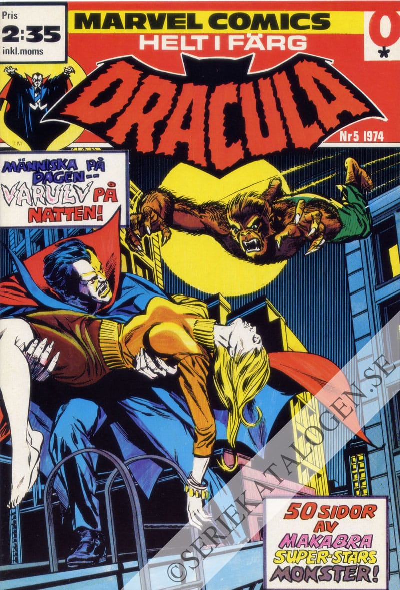 Framsida på Dracula #5 (1974)