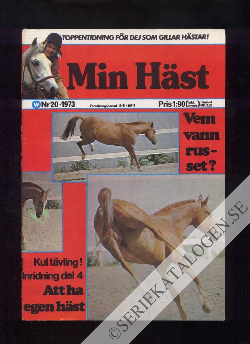 Framsida på Min häst #20 (1973)