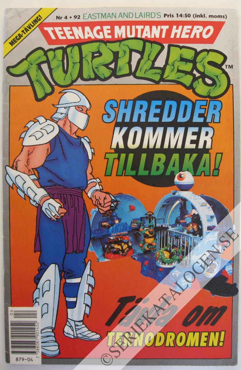 Framsida på Teenage mutant hero turtles #4 (1992)