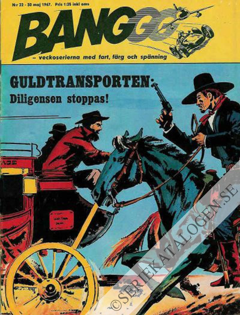 Framsida på Banggg - veckoserierna med fart, färg och spänning #22 (1967)