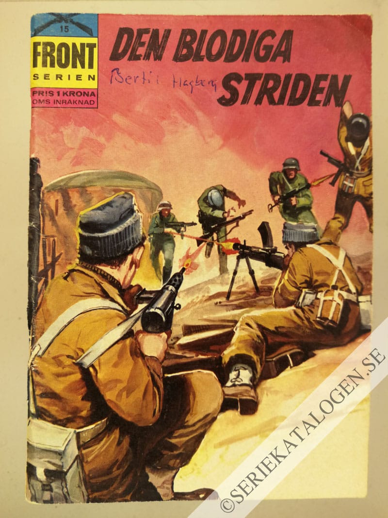 Framsida på Frontserien Den blodiga striden (1966)
