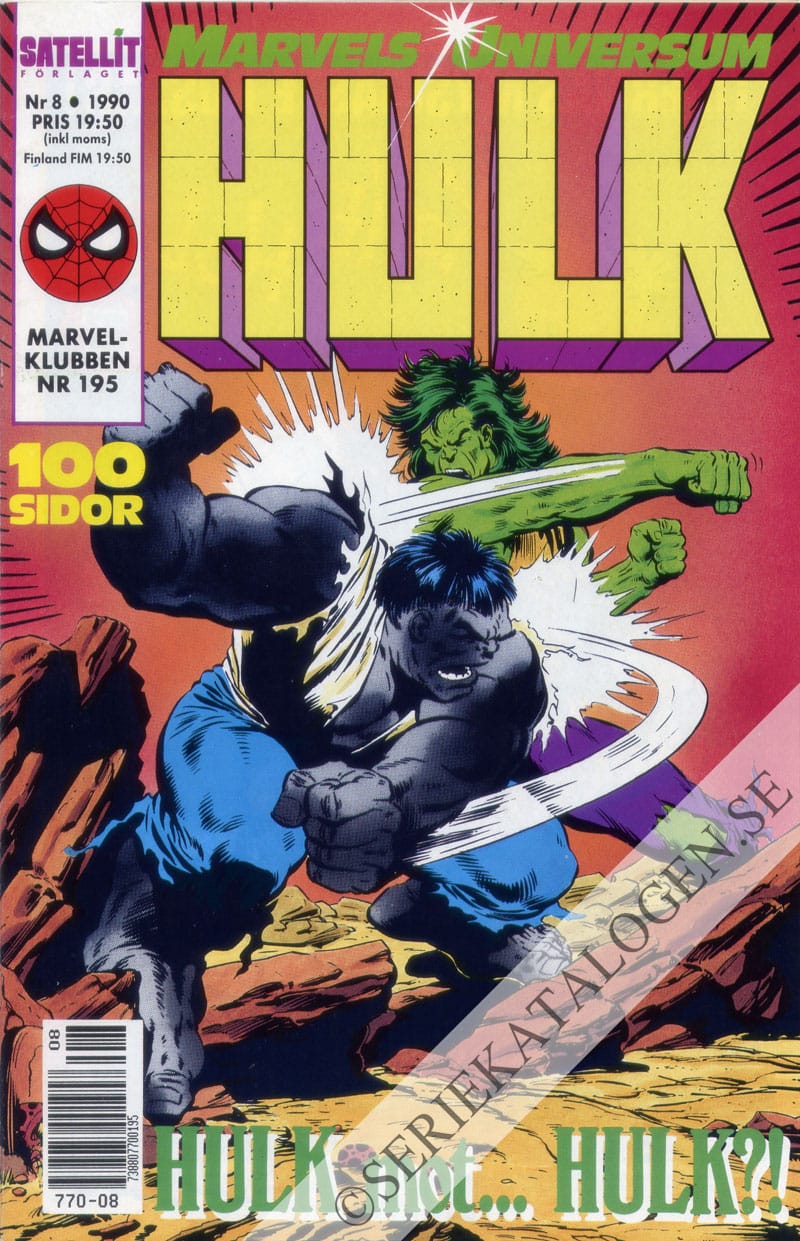 Framsida på Marvels universum Hulk (1990)
