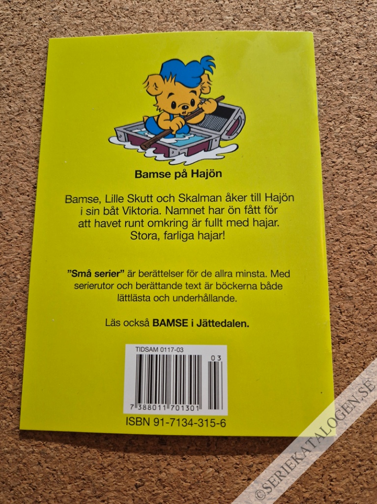Baksida på Bamse i hajsjön (2006)
