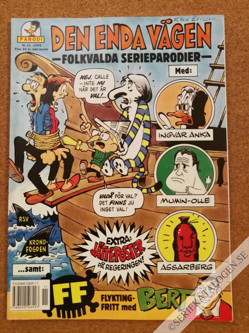 Framsida på Parodi Den enda vägen! - folkvalda serieparodier (1994)