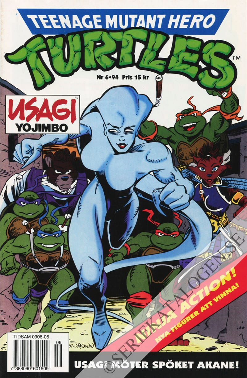 Framsida på Teenage mutant hero turtles #6 (1994)