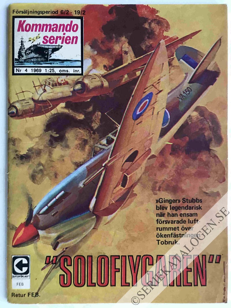 Framsida på Kommandoserien #4 - Soloflygaren (1969)
