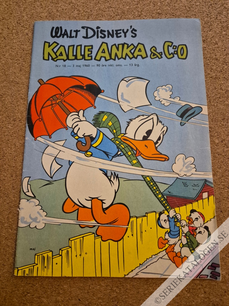 Framsida på Kalle Anka & C:o #18 (1960)