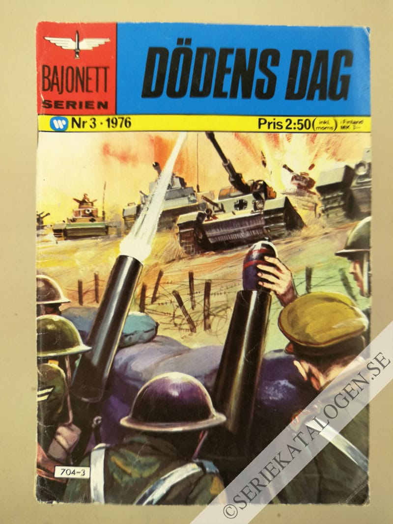 Framsida på Bajonettserien #3 - Dödens dag (1976)