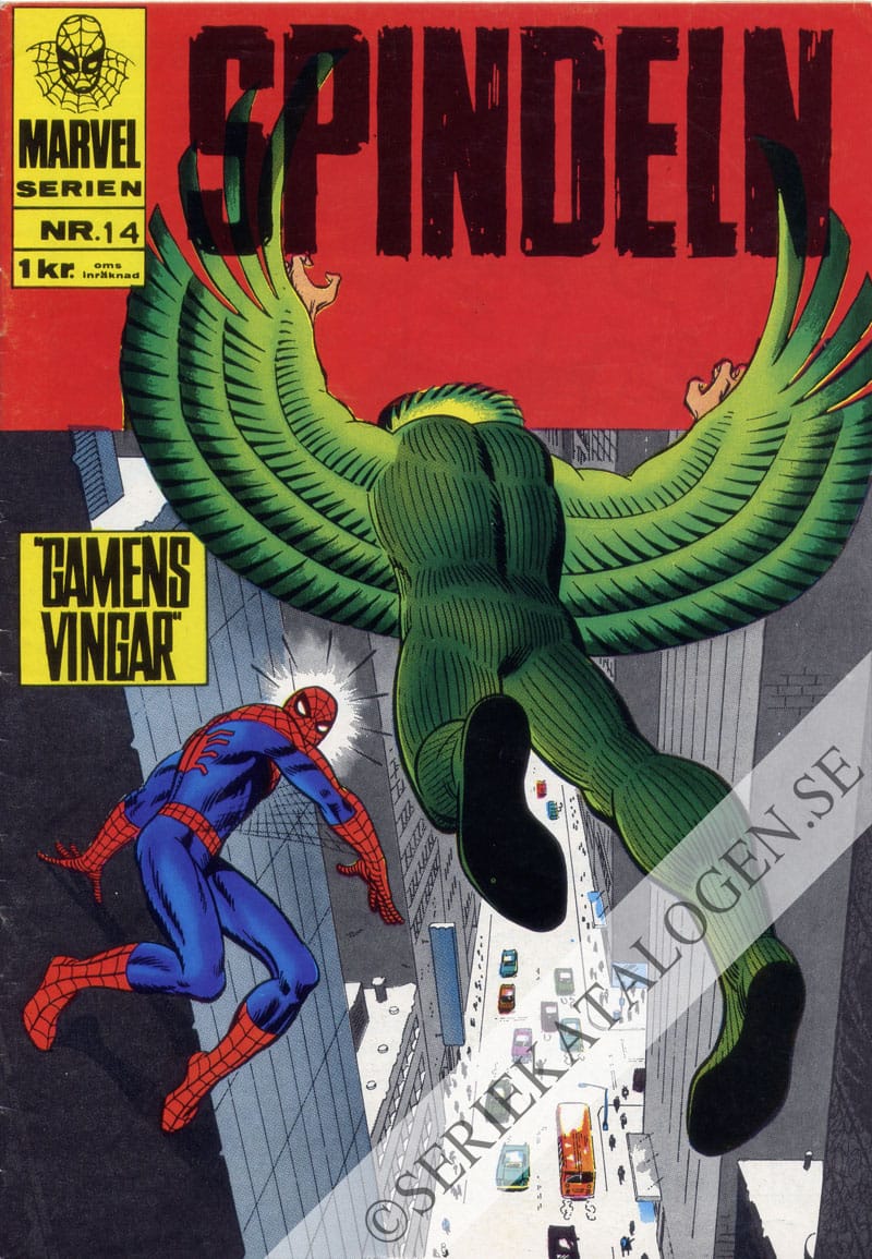 Framsida på Marvelserien Gamens vingar (1968)