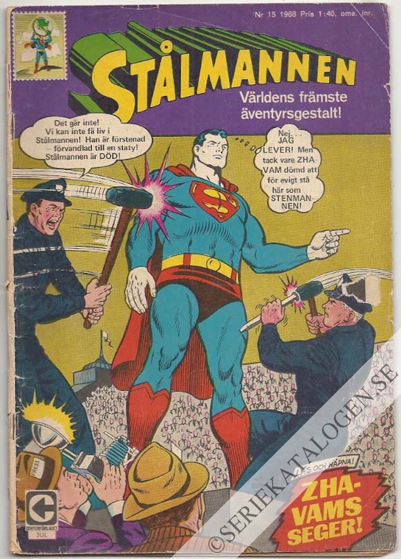 Framsida på Stålmannen #15 (1968)