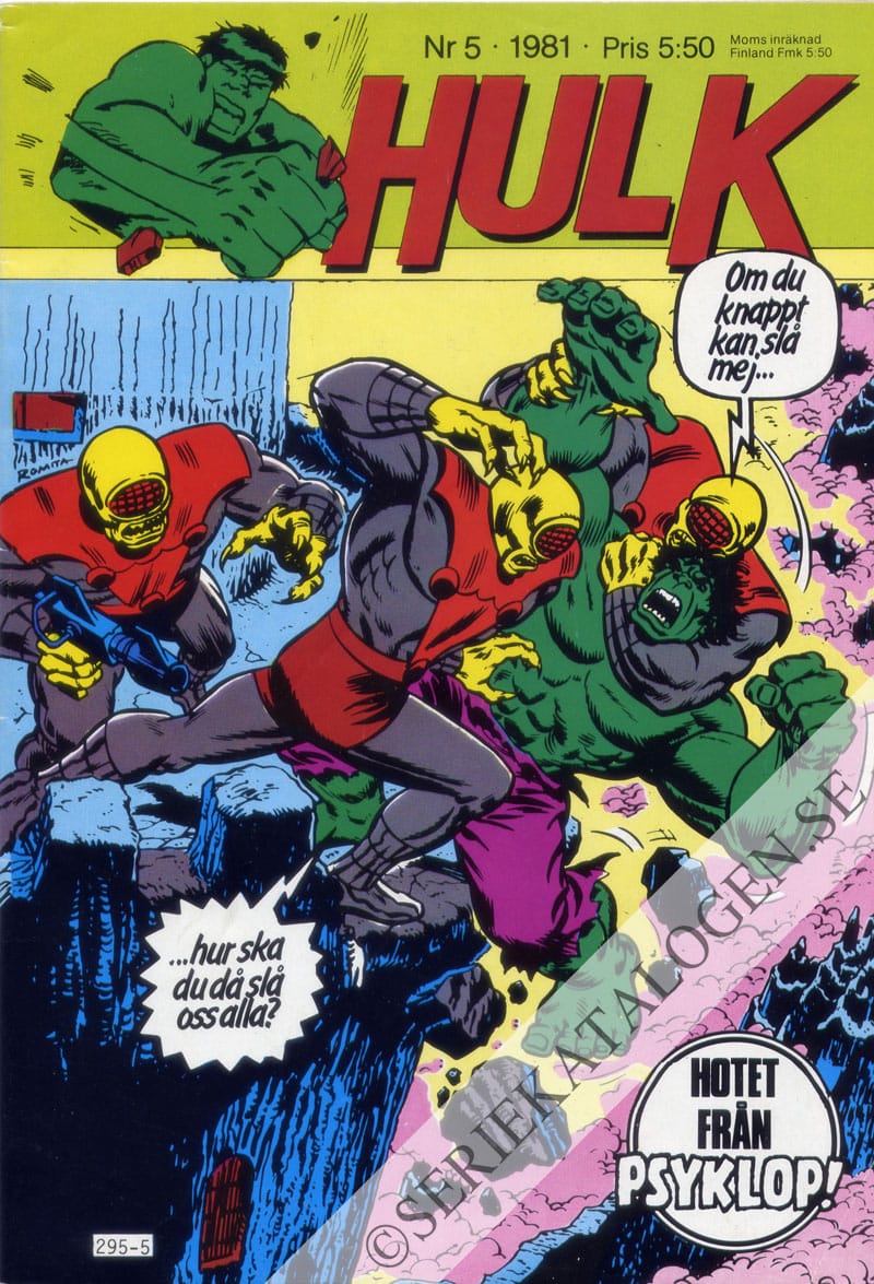 Framsida på Hulk #5 (1981)