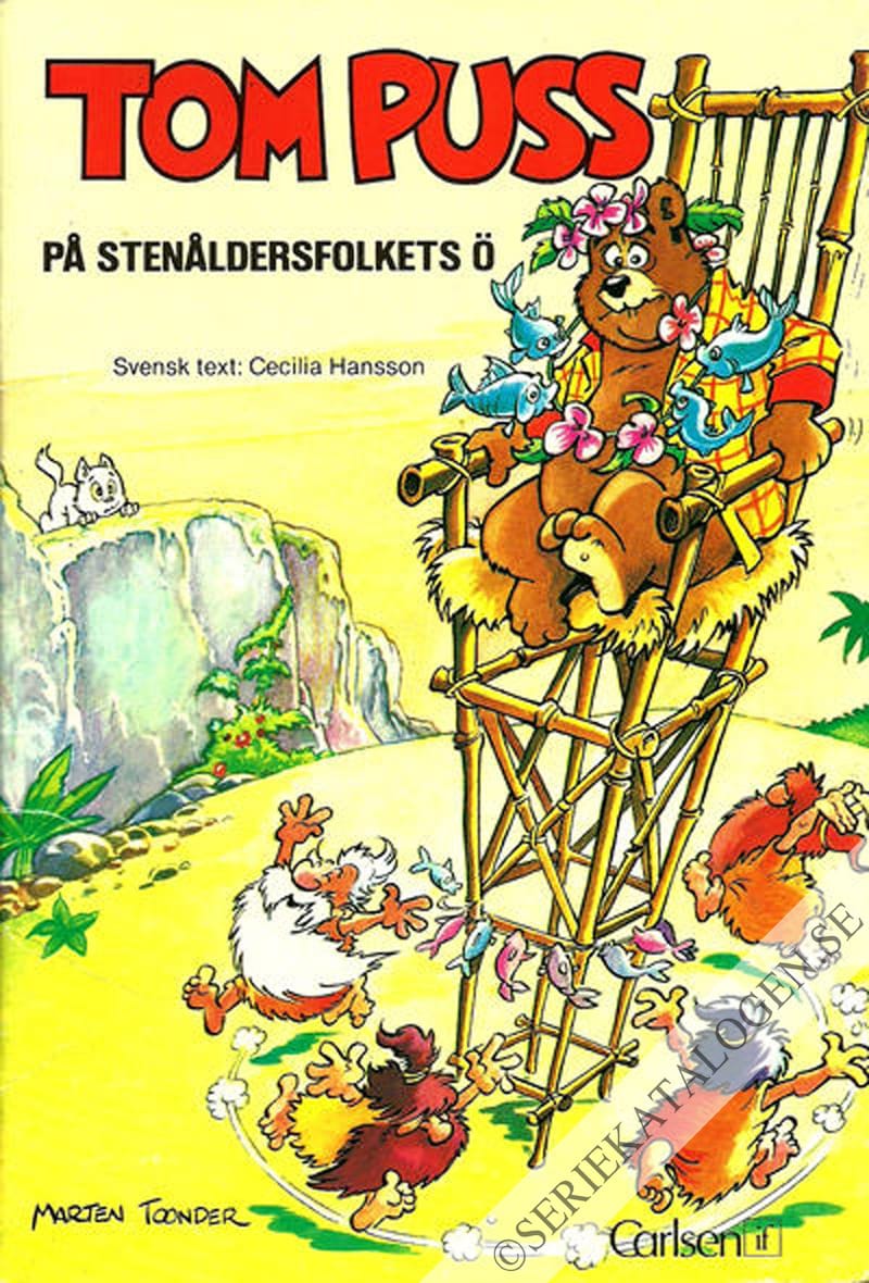 Framsida på Tom Puss Tom Puss på stenåldersfolkets ö (1983)