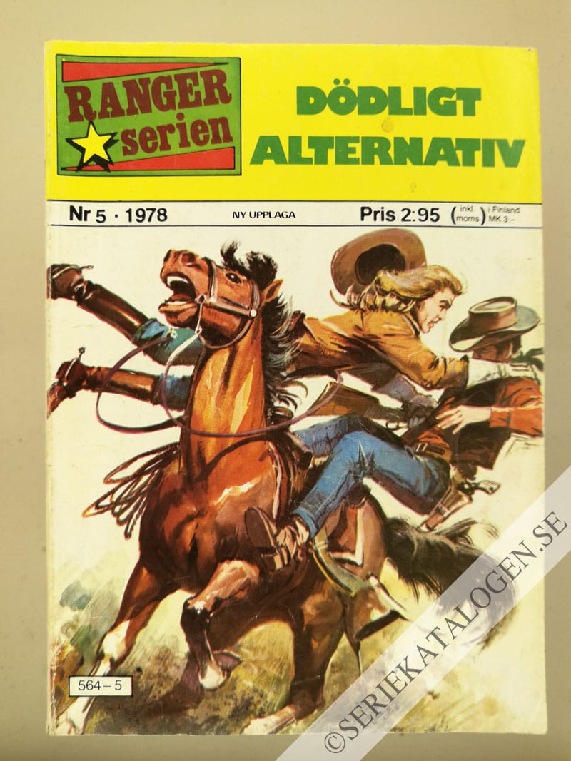 Framsida på Rangerserien Dödligt alternativ (1978)