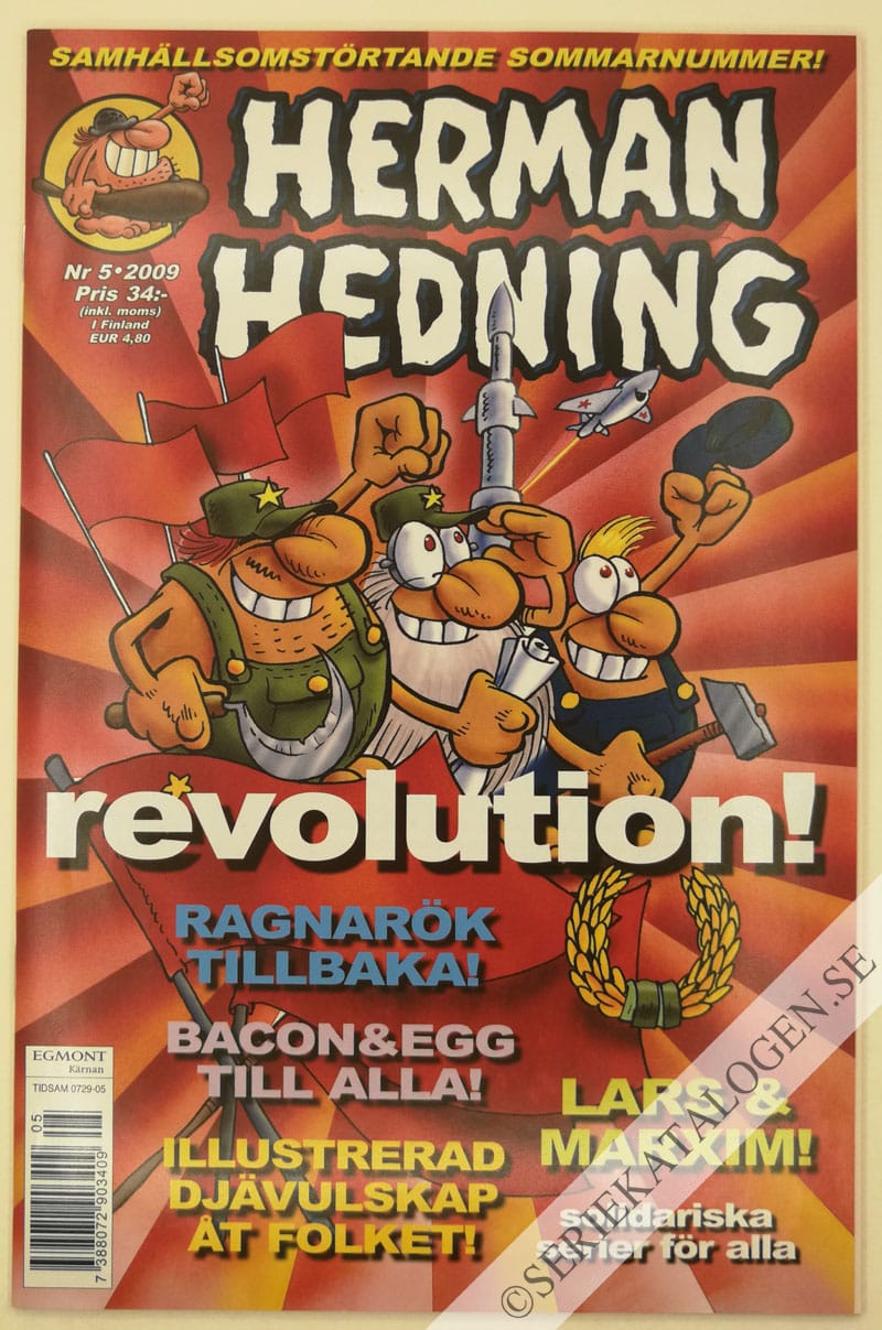 Framsida på Herman Hedning #5 (2009)