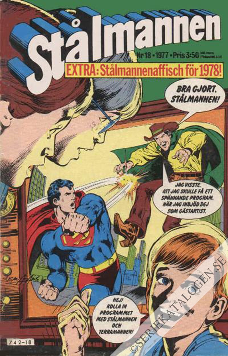 Framsida på Stålmannen #18 (1977)
