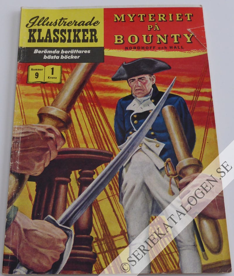 Framsida på Illustrerade Klassiker Myteriet på Bounty (1956)